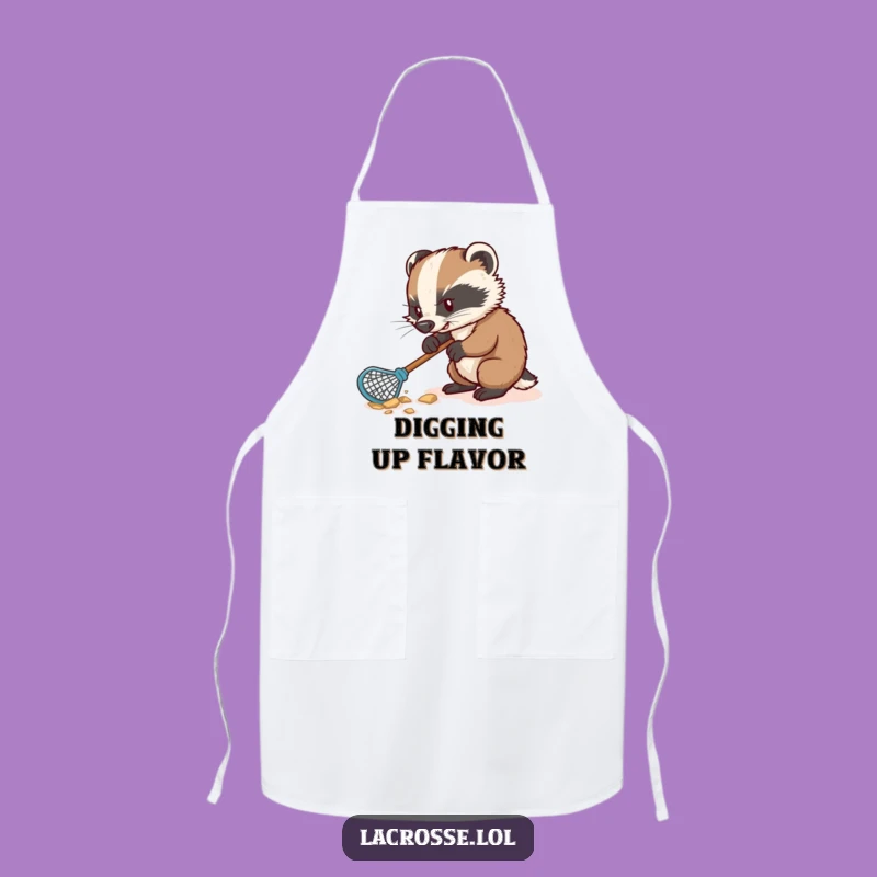 Funny Badger Lacrosse Apron: Determined Chef Humor, Perfect Funny Gift for Cooks!
